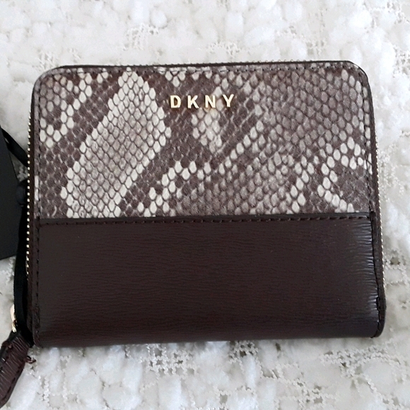 Dkny Handbags - DKNY Snakeskin Print Wallet